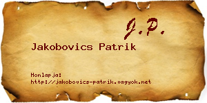 Jakobovics Patrik névjegykártya